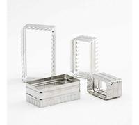 thermohauser Lot d'emporte-pièces (acier inoxydable), rectangulaires, bord ondulé, 6,4 x 3,7-11,4 x 6,7 cm