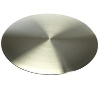 thermohauser Plateau à gâteau (acier inoxydable), rond, diamètre 31,5 x 3,0 cm, avec pied à anneau stable.