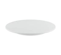 thermohauser Plateau à gâteau en mélamine blanche, rond, diamètre 32 x 2,5 cm, avec pied fixe, plastique