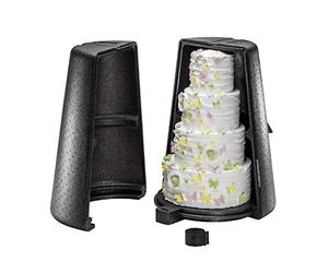 Thermohauser Présentoir à gâteaux en polypropylène Noir - pour Un présentoir à gâteaux à 5 étages Maximum - Diamètre : 46 cm - Hauteur : 72 cm