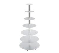 thermohauser Présentoir à gâteaux, Rond, en Aluminium, à 7 étages