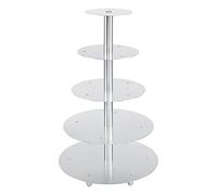 Thermohauser Présentoir à gâteaux, rond, en aluminium/argent, à 5 étages