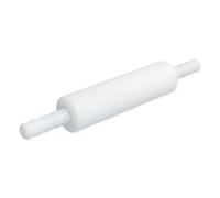 thermohauser Rouleau en plastique PE blanc, diamètre 8 cm, longueur 30 cm, avec poignées.