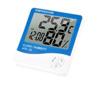 Thermohygromètre HTC-1 HTC-1S LCD Électronique Numérique Température Humidité Mètre Intérieur Extérieur Thermomètre Hygromètre Station Météo Horloge(HTC-1S)