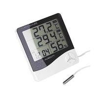 Thermohygromètre Numérique À Cristal LCD Intérieur Extérieur Thermomètre Électronique Hygromètre Station Météo Horloge Moniteur Précis(HTC-1 indoor)