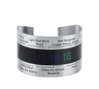 Thermom¨¨tre ¨¤ Vin Capteur de Temp¨¦rature LCD en Acier Inoxydable Montre-bracelet Design pour le Vin Blanc Rouge Test de Temp¨¦rature de L'eau du Corps Portable Mini Taille