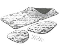 cartrend Lot de 3 Tapis Thermiques pour Caravane Fiat Ducato - pour vitres Avant et latérales - pour Camping, Caravane, Camping-Car, Caravane, argenté