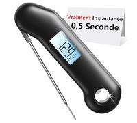 ThermoMaven F1 Turbo Thermomètre de Cuisine Numérique, 0,5s Lecture Instantanée, Précision ±0,3°C, Étanche IP67, Écran Rétroéclairé Auto-Rotatif, Sonde Température pour Viande BBQ Four