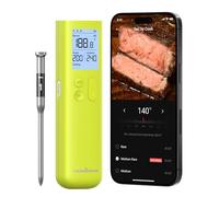 ThermoMaven Thermomètre à viande intelligent Bluetooth sans fil, stabilité du signal Sub-1G, base d'affichage, précision certifiée ± 0,3 °C, portée Wi-Fi pour barbecue, four, fumoir, barbecue, vert