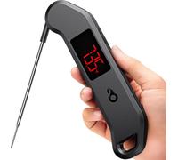 ThermoMaven Thermomètre à Viande Numérique Professionnel, Lecture Instantanée en 1 Seconde, Précision ±0.5℉, Certifié NIST & NSF, Écran LED Lumineux Pivotant Automatiquement, 100% Imperméable pour Cui