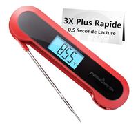 ThermoMaven Thermometre Cuisine Cuisson - 0,5s Lecture Instantanée, IP67 Etanche Thermomètre Cuisine Viande, ±0,3℃ Précis Certifié NIST, Ecran Ambidextre, BBQ Sonde Temperature Magnétique Frigo Four