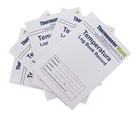 Thermometer World - Lot de 5 carnets de température de 6 mois - Surveiller la température du réfrigérateur et de la sécurité alimentaire et de l'hygiène
