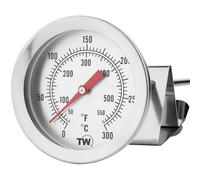 Thermometer World Thermomètre pour huile de friture en acier inoxydable avec clip 150 mm