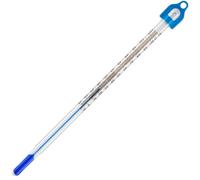 Thermomètre à alcool (couleur bleue) pour alcool de fabrication maison, avec verre de laboratoire à immersion, température de -10 à + 110 °C, 155 mm - fabriqué au Royaume-Uni