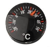 Thermomètre à battant intérieur et extérieur avec échelle de mesure pour jardin, serre, cuisine, chambre à coucher, bureau, construction en plastique, noir, précision ± 3° (20 mm)