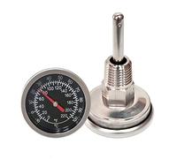 Thermomètre À Cadran 1/4 NPT Joint Fileté En Acier Inoxydable Jauge De Température -10-100 ℃/0-220 ºF Pour Chaudière Théière Bouilloire Thermomètre Intérieur Extérieur En Acier Inoxydable Antirouille