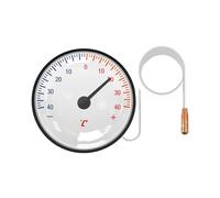 Thermomètre à cadran avec tube capillaire | Gauge de température de vapeur -40 à 40 ° C | Thermomètre à télédétection de 56 "pour le liquide d'eau du tuyau | Montmètre de température intérieur pour le