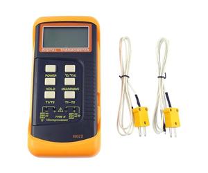 Thermomètre à deux entrées de haute précision pour la fonte des métaux céramiques et applications industrielles Thermographe thermique numérique