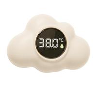 Thermomètre à eau de bain, thermomètre de bain numérique pour bébé, alerte température 3 couleurs en forme nuage flottant pour nouveau-nés, beige, eau