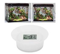 Pssopp Thermomètre d'aquarium, LCD étanche Jauge de température numérique Moniteur de température sous-Marine avec Ventouse pour Aquarium Étang de Reptiles Tortues Habitats