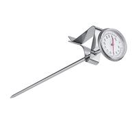Thermomètre à Lait, Thermomètre à Cadran à Lecture Instantanée Jauge de Température de Mousse de Lait en Acier Inoxydable avec Clip et Longue Tige pour Boissons en Mousse de