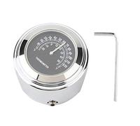 Thermomètre à montage sur guidon de moto pour barres de 22 à 25 mm, jauge de température en acier inoxydable, résistant aux chocs et étanche, finition brillante pour guidon droit