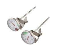 Thermomètre à mousse de lait composant composant de service composant de | Lot de 2 thermomètres à mousse de lait pour café et chocolat avec cadran facile à lire avec température en acier inoxydable