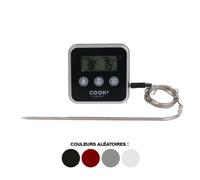 Thermomètre à sonde - Minuteur - Avec sonde - Cuisson viande, chocolat, caramel