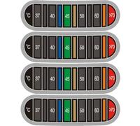 Thermomètre à Tasse de café, Bandes de température de 4pcs, étiquette de température de Changement de Couleur pour Les crottes de Lait métal