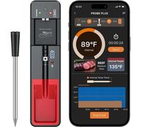 Thermomètre à viande, connectivité Bluetooth, mesures rapides de la température, orange