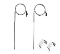 Thermomètre à viande de rechange, sonde de température en acier inoxydable, sonde à viande pour thermomètres Thermopro TP-17 TP27 Longueur totale 20,5 cm (clip à trou unique)