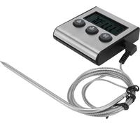 Thermomètre à viande digital pour la cuisine avec sonde pliable, alarme et minuterie
