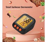 Thermomètre à viande intelligent avec 4 sondes, affichage LCD numérique, distance BT de 262 pieds, application, télécommande, minuterie, partage d'alarme, température,