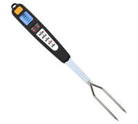 Thermomètre à viande numérique, lecture rapide avec affichage LED et sondes en acier inoxydable pour steak, poulet, porc, dinde, grillades chaudes