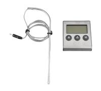 Thermomètre à viande numérique Thermomètre de cuisson pour barbecue avec fonction minuterie Grand écran LCD °C °F commutable pour four à griller Candy Steak Matériau ABS 8,3 x 1,9