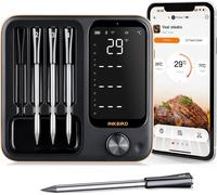 Thermomètre à viande sans fil, 4 sondes, connectivité WiFi et Bluetooth, 4 sondes