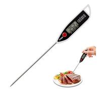 Thermomètre Alimentaire avec Sonde Longue, Thermomètre de Cuisson Étanche, Thermomètre de Cuisine Numérique Lisible Immédiatement, -50°C à +300°C Thermomètre à Viande, pour BBQ, Viande, Thé, Eau