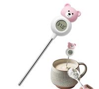 Thermomètre alimentaire - Sonde en silicone de qualité alimentaire, sonde de température de viande, affichage numérique, jauge de température étanche pour bonbons | Pour la friture en plein air, la