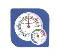 Thermomètre analogique avec hygromètre intégré pour évaluer le climat ambiant dans les crèches, serres, pharmacies et espaces de vie à domicile (bleu)