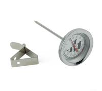 Thermomètre analogique en acier inoxydable pour surveiller la température de rôti au four ou sur le barbecue de 0 à 120 degrés Celsius