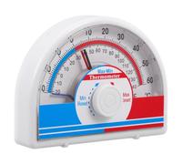 Thermomètre analogique intérieur extérieur à précis en métal et | Mémoire max min, lecture facile, pose murale ou table, pour jardin et maison