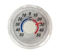Thermomètre analogique - Thermographe avec cadran transparent et échelle bicolore - de la température pour l'extérieur dans la salle de bain et le dortoir