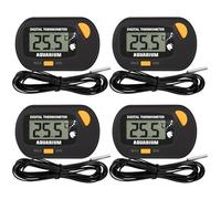 Thermomètre Aquarium, 4 Pieces Thermometre Digital Aquarium avec Sonde, pour Temperature de Leau Douce Ou Sale pour Terrarium Reptile Poisson