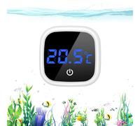 Thermomètre Aquarium Thermometre Aquarium Eau Douce Mini Thermomètre D'Aquarium Eau de Mer LED Capteur de Température Haute Précision avec Boutons Tactiles pour Tortue Verre Tropical