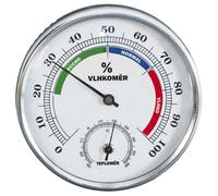 Thermomètre avec hygromètre - ORION - 8,5 cm - Intérieur/Extérieur - Argent - Échelle -30°C à +50°C