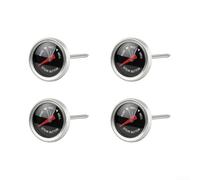Thermomètre Barbecue Pliable 7cm Lecture Rapide(black) | Lecture instantanée, pour cadran mécanique , pas de pile requise, pour idéal steak et rôti, acier inoxydable