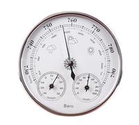 Thermomètre baromètre hygromètre, thermomètre en aluminium avec échelles de mesure claires toutes saisons Tenture murale intérieure extérieure précise Instrument météo