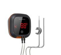 Thermomètre BBQ sans fil Bluetooth, jusqu'à 6 sondes, portée sans fil de 100 m, 4X avec 2 capteurs