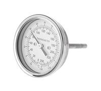 Thermomètre bimétallique Celsius pour rôti de poulet rôti - Thermomètre de four - Jauge de température de distillation de l'eau - Jauge de température NPT de 1,27 cm - Pour extérieur et intérieur