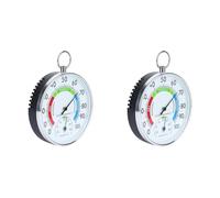 Thermomètre Circulaire 2 Pièces, Thermomètre D'intérieur, Hygromètre, Mini Moniteur de Température, Thermomètre Mural et Hygromètre pour Une Utilisation dans Les Entrepôts et Les